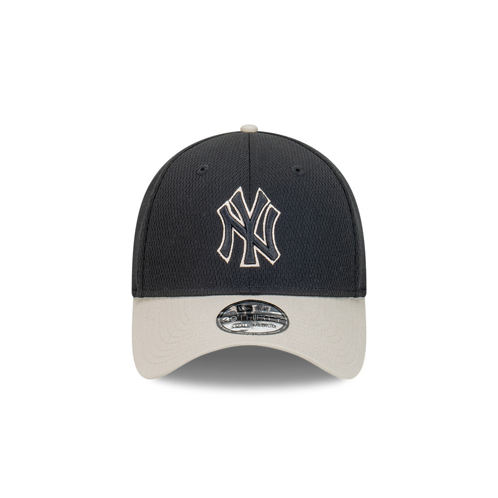New York Yankees Dashmark Black 2-Tone Stone Visor Black 39thirty Cap