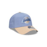 Los Angeles Lakers Blueberry Cream 2-Tone Oat Milk Visor Iris Flower 9forty Af Cap