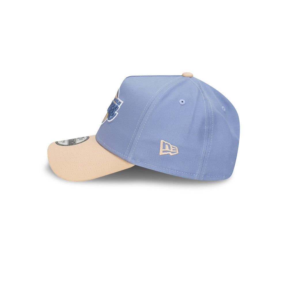 Los Angeles Lakers Blueberry Cream 2-Tone Oat Milk Visor Iris Flower 9forty Af Cap