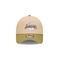 Los Angeles Lakers Beansprout 2-Tone Moss Green Visor Oat Milk 9Forty AF Cap