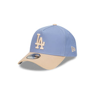 Los Angeles Dodgers Blueberry Cream 2-Tone Oat Milk Visor Iris Flower 9Forty AF Cap