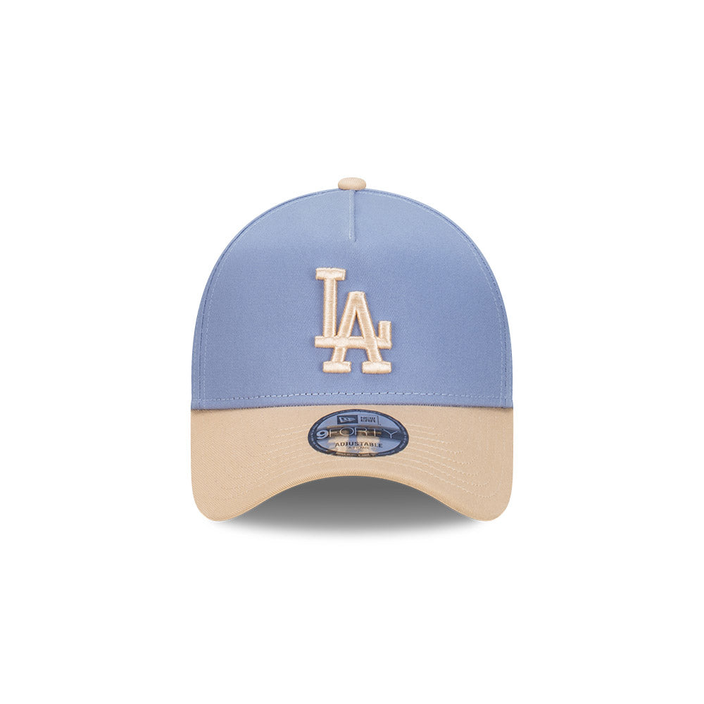 Los Angeles Dodgers Blueberry Cream 2-Tone Oat Milk Visor Iris Flower 9Forty AF Cap