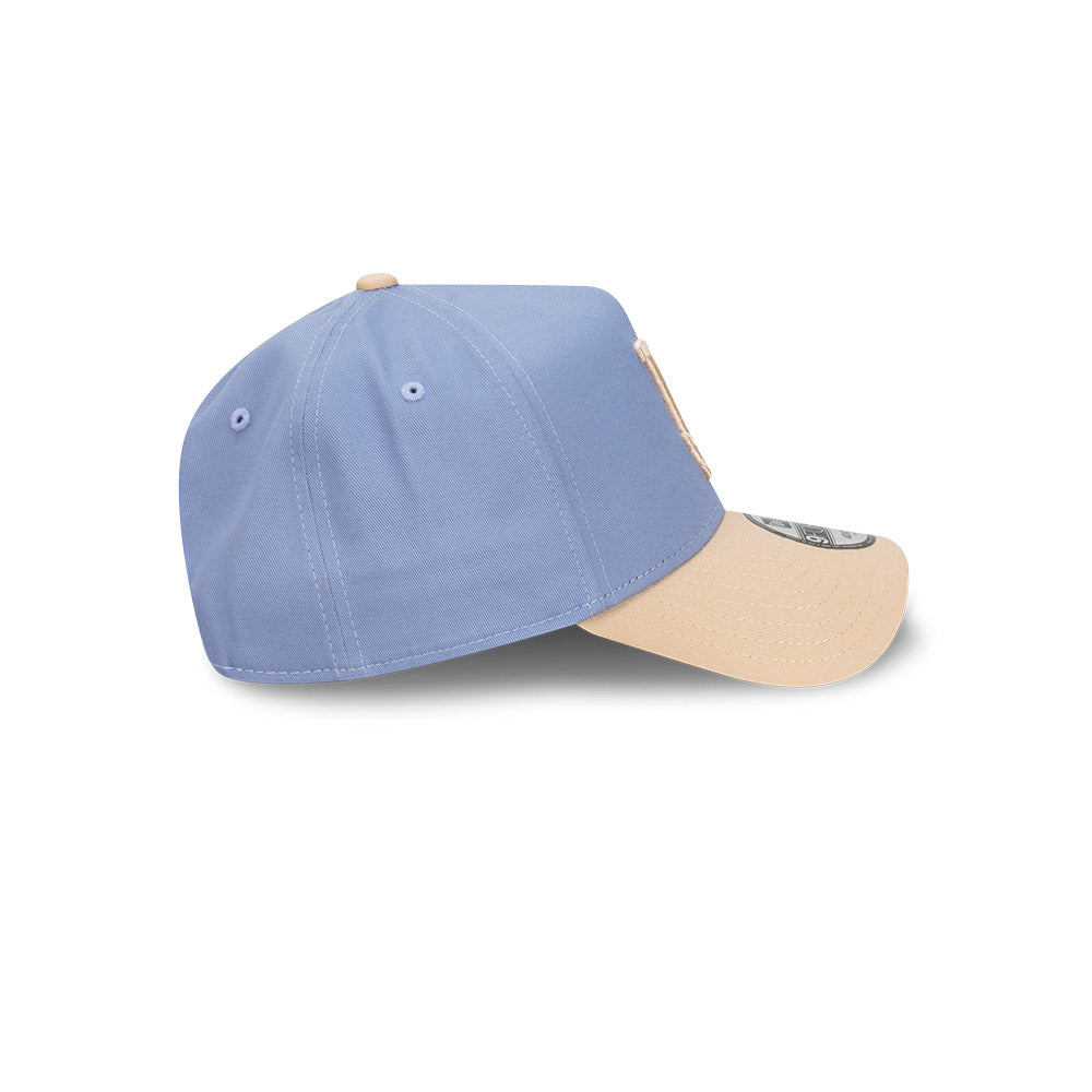 Los Angeles Dodgers Blueberry Cream 2-Tone Oat Milk Visor Iris Flower 9Forty AF Cap