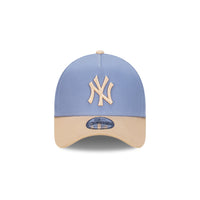 New York Yankees Blueberry Cream 2-Tone Oat Milk Visor Iris Flower 9forty AF Cap