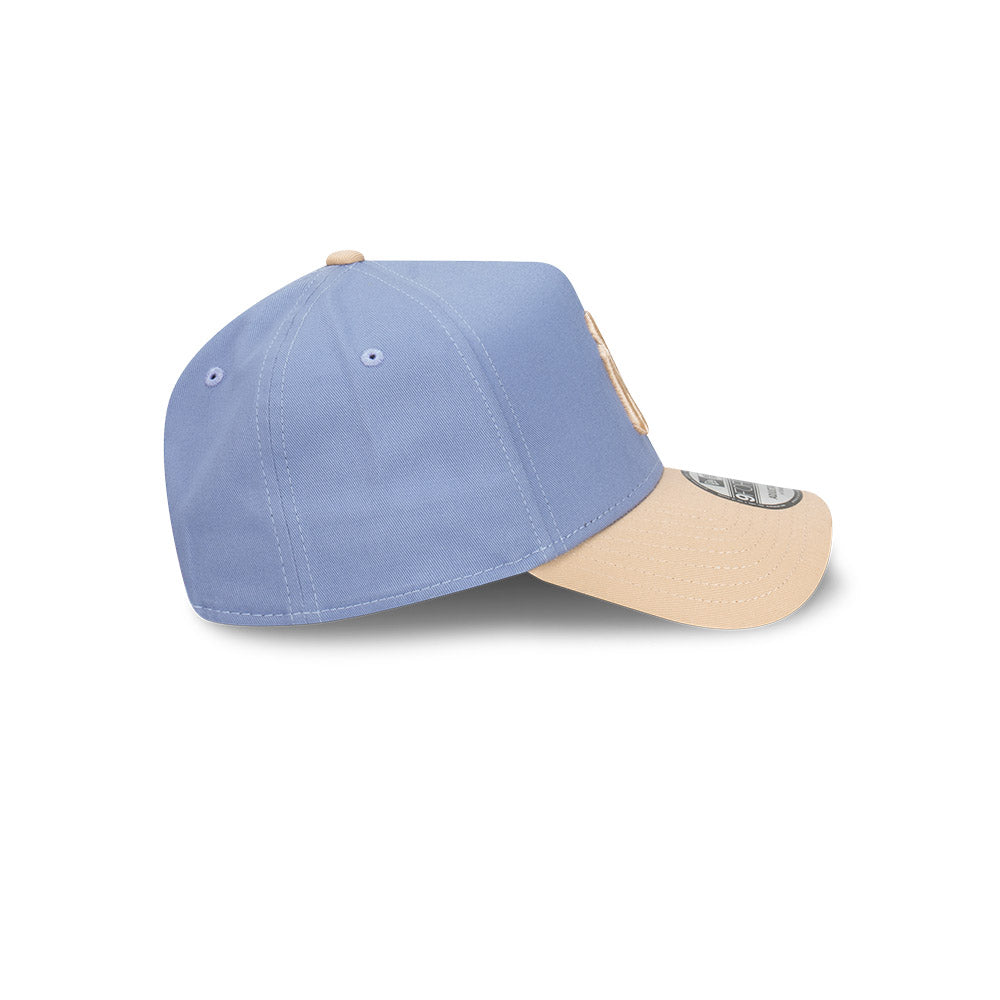 New York Yankees Blueberry Cream 2-Tone Oat Milk Visor Iris Flower 9forty AF Cap
