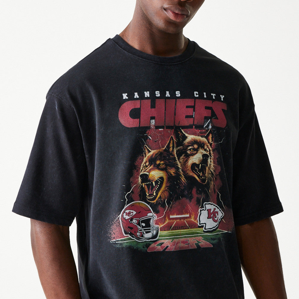 Kansas City Chiefs NFL Games Premium Apparel Black Oversized T-Shirt