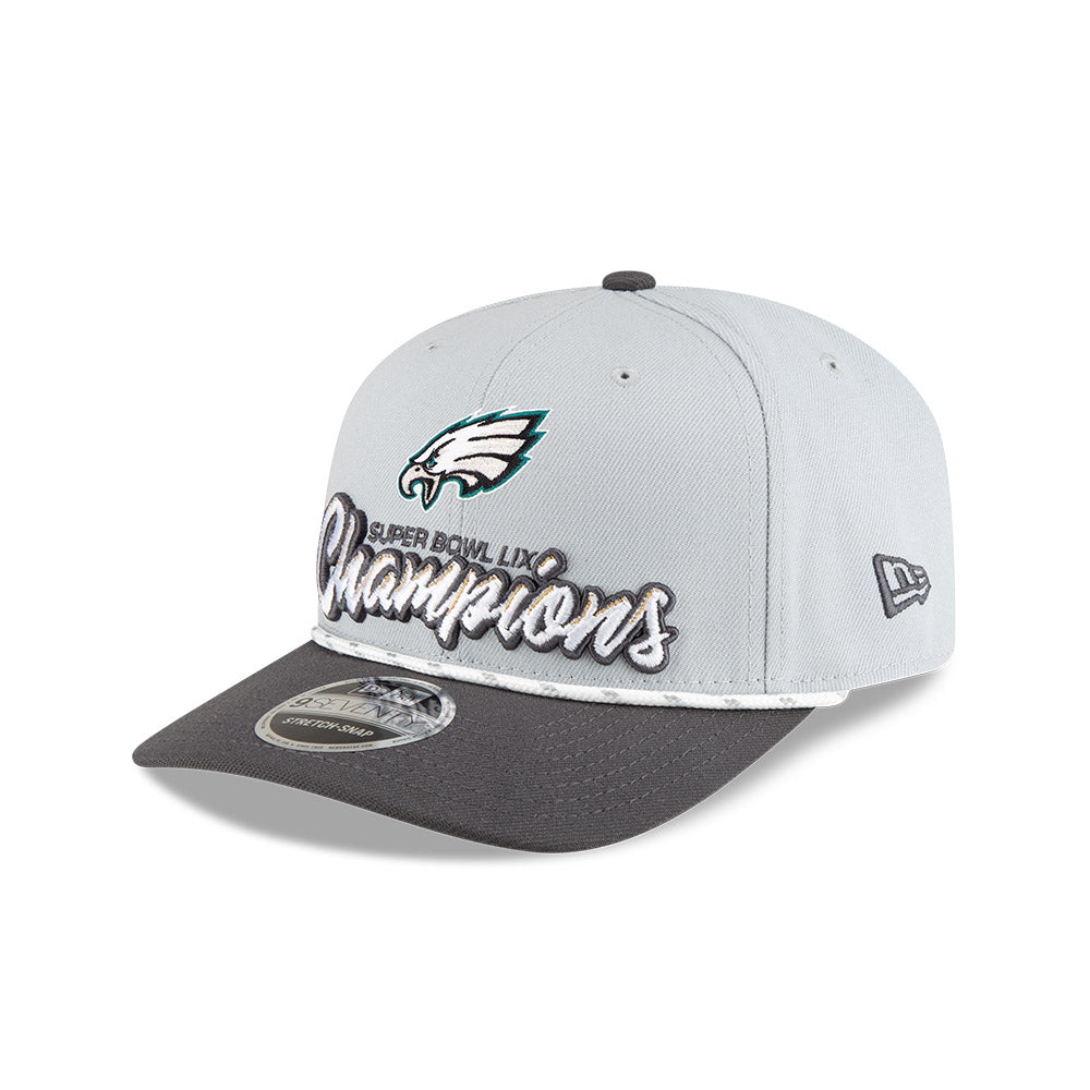Philadelphia Eagles NFL 2025 Super Bowl Champions Gray 9seventy Stretch Snap Cap