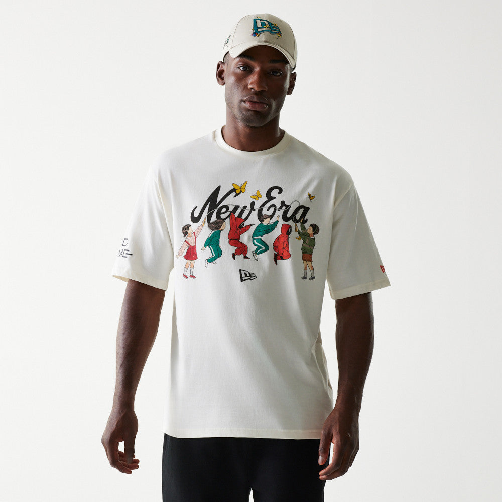 New Era X Netflix Squid Game Graphic White Oversized Short Sleeve