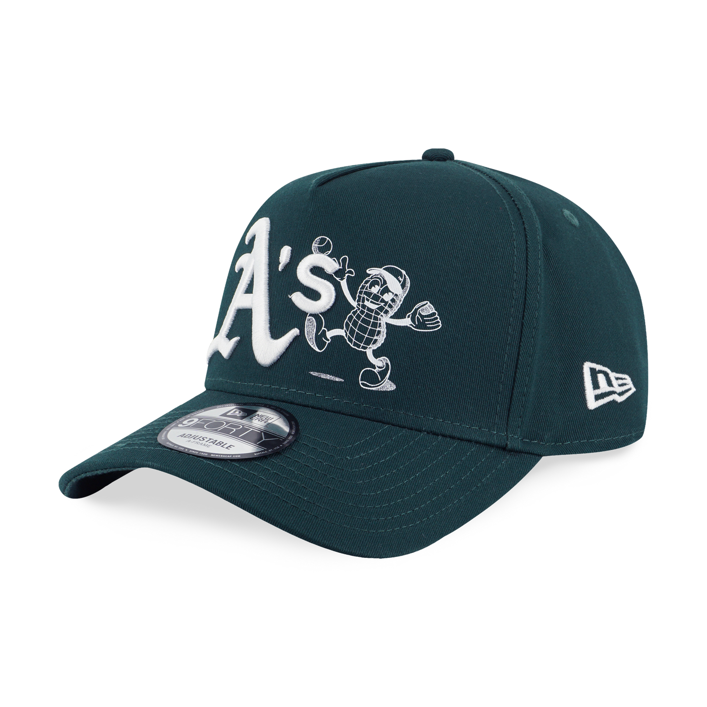 OAKLAND ATHLETICS SUNSET SNACK DARK GREEN 9FORTY AF CAP
