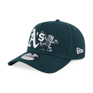 OAKLAND ATHLETICS SUNSET SNACK DARK GREEN 9FORTY AF CAP