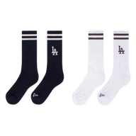 LOS ANGELES DODGERS COLOR ERA 2 PACK BLACK AND WHITE SOCKS