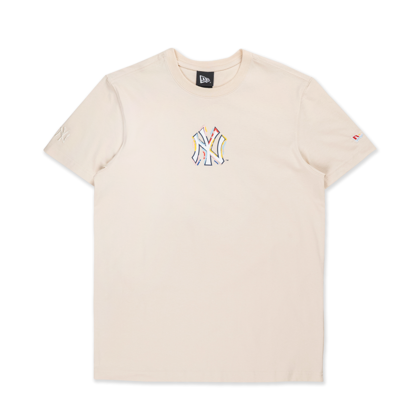 NEW YORK YANKEES TINT BRUSH LIGHT CREAM SHORT SLEEVE T-SHIRT