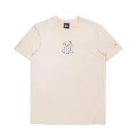 NEW YORK YANKEES TINT BRUSH LIGHT CREAM SHORT SLEEVE T-SHIRT