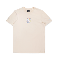 NEW YORK YANKEES TINT BRUSH LIGHT CREAM SHORT SLEEVE T-SHIRT