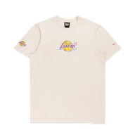LOS ANGELES LAKERS TINT BRUSH LIGHT CREAM SHORT SLEEVE T-SHIRT
