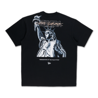 NEW ERA ODE TO NY STATUE OF LIBERTY BLACK OVERSIZED SHORT SLEEVE T-SHIRT