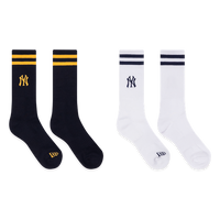 NEW YORK YANKEES COLOR ERA 2 PACK BLACK AND WHITE SOCKS