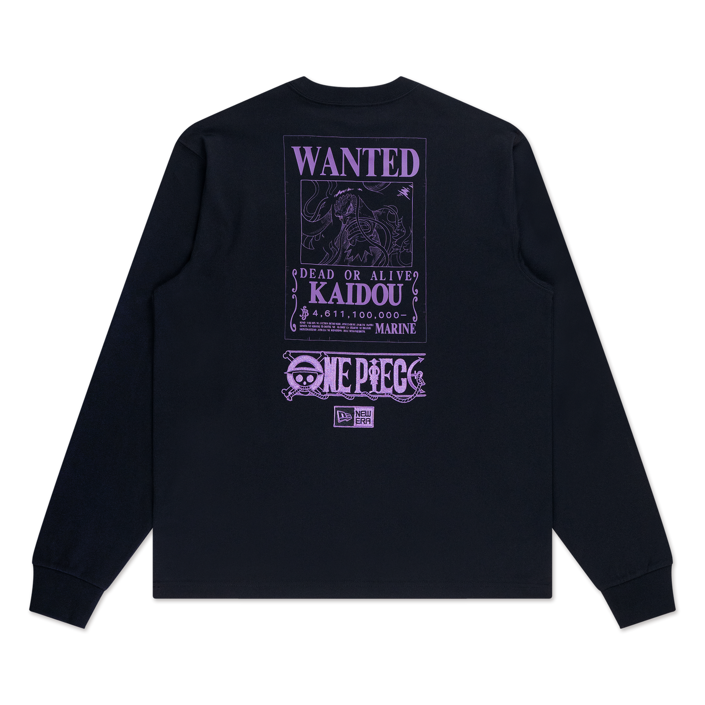 NEW ERA X ONE PIECE GEAR 5 KAIDO BLACK LONG SLEEVE T-SHIRT