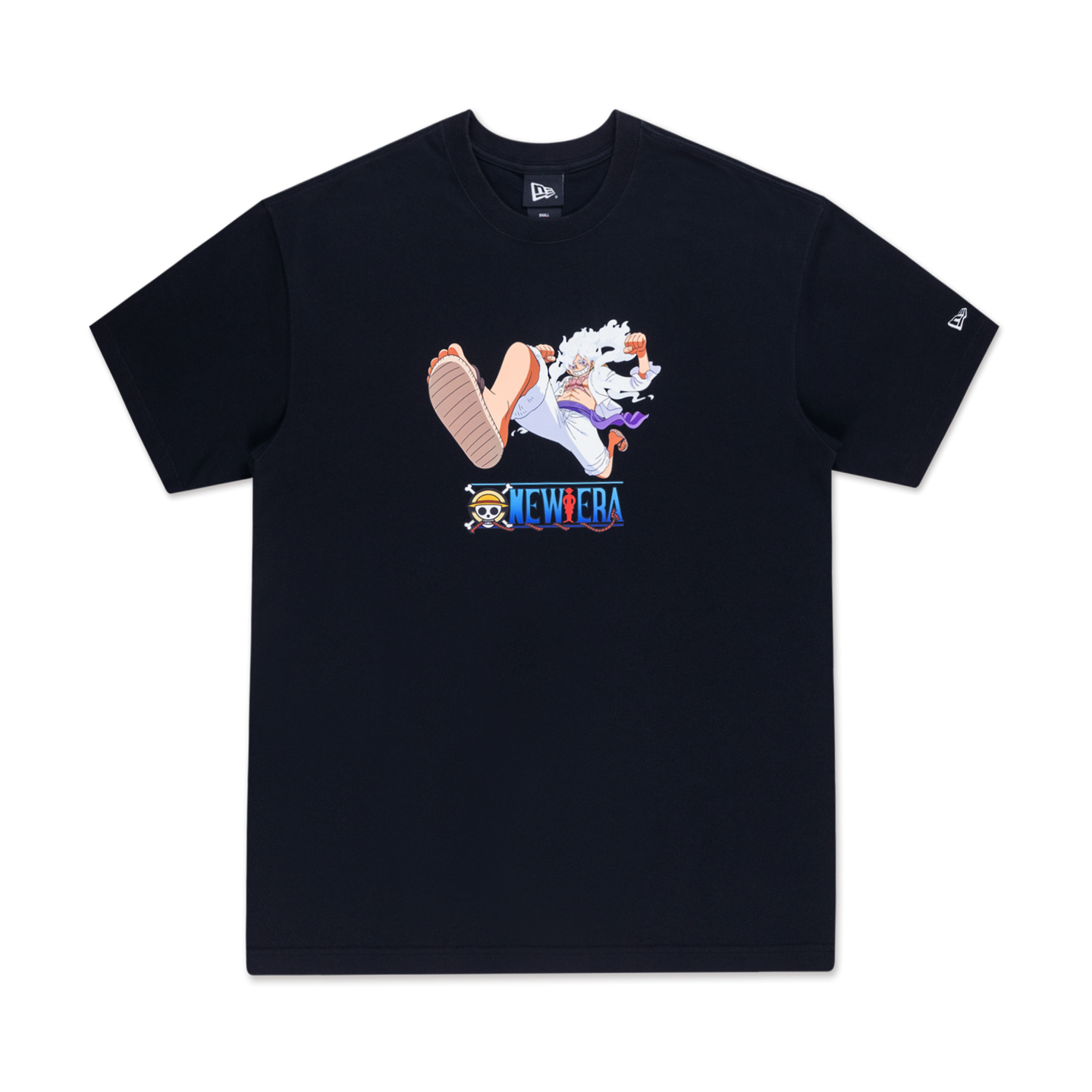 NEW ERA X ONE PIECE GEAR 5 LUFFY BLACK OVERSIZED SHORT SLEEVE T-SHIRT