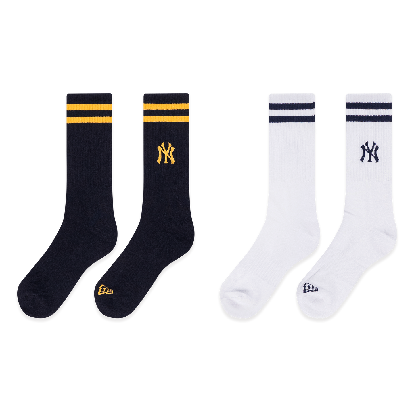 NEW YORK YANKEES COLOR ERA 2 PACK BLACK AND WHITE SOCKS