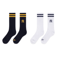 NEW YORK YANKEES COLOR ERA 2 PACK BLACK AND WHITE SOCKS