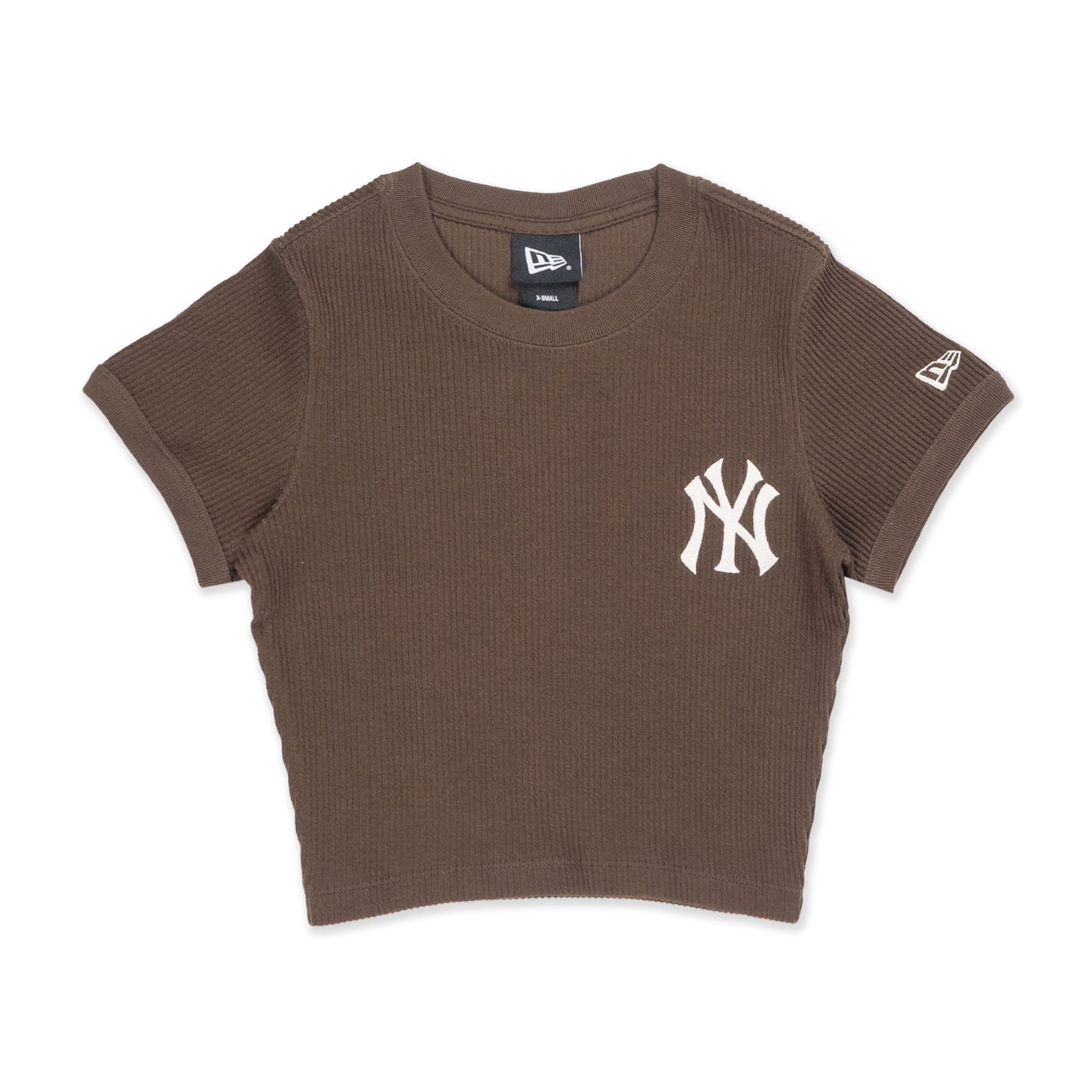 NEW YORK YANKEES COLOR ERA CHOCOLATE WOMEN CROP RIB TEE
