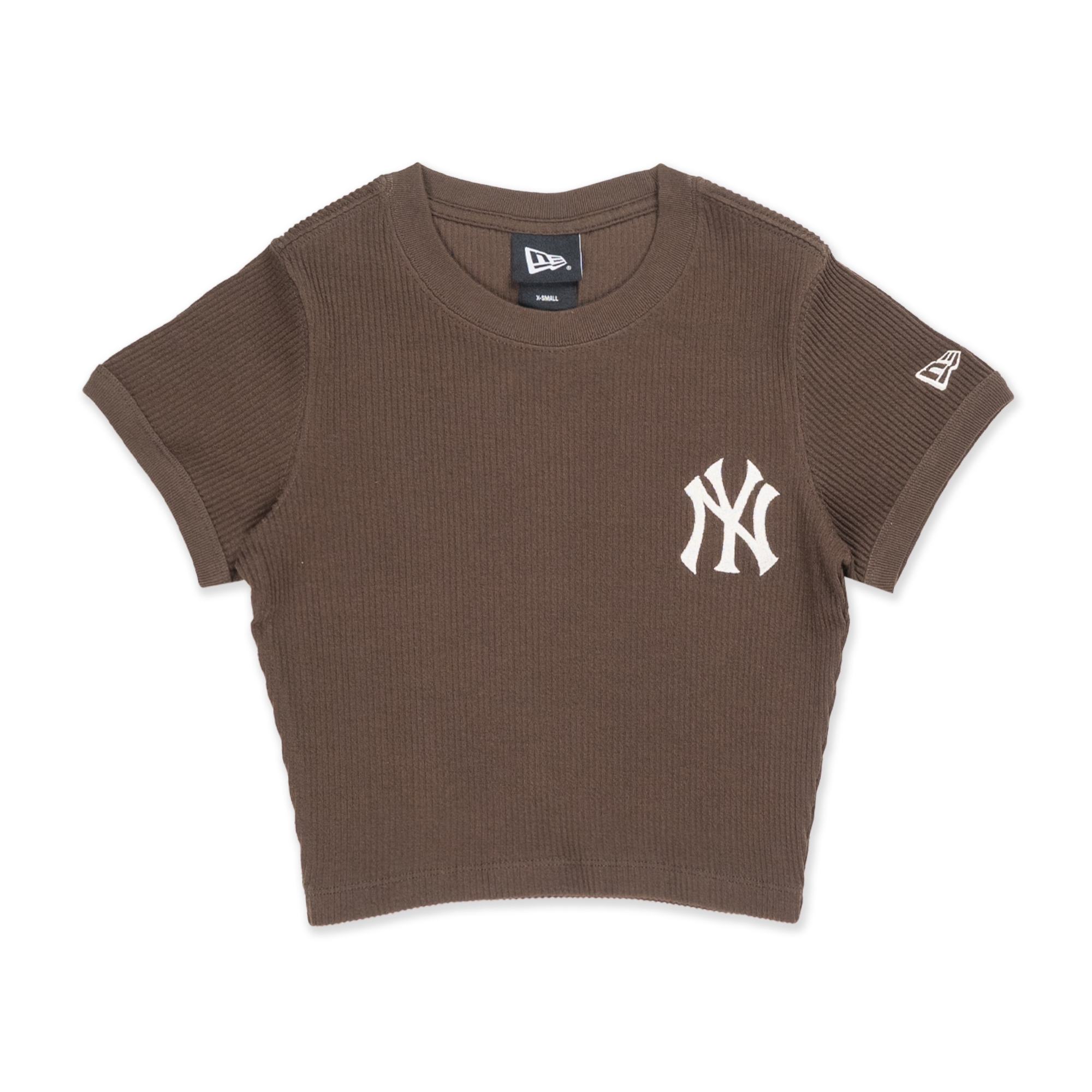 NEW YORK YANKEES COLOR ERA CHOCOLATE WOMEN CROP RIB TEE