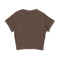 NEW YORK YANKEES COLOR ERA CHOCOLATE WOMEN CROP RIB TEE