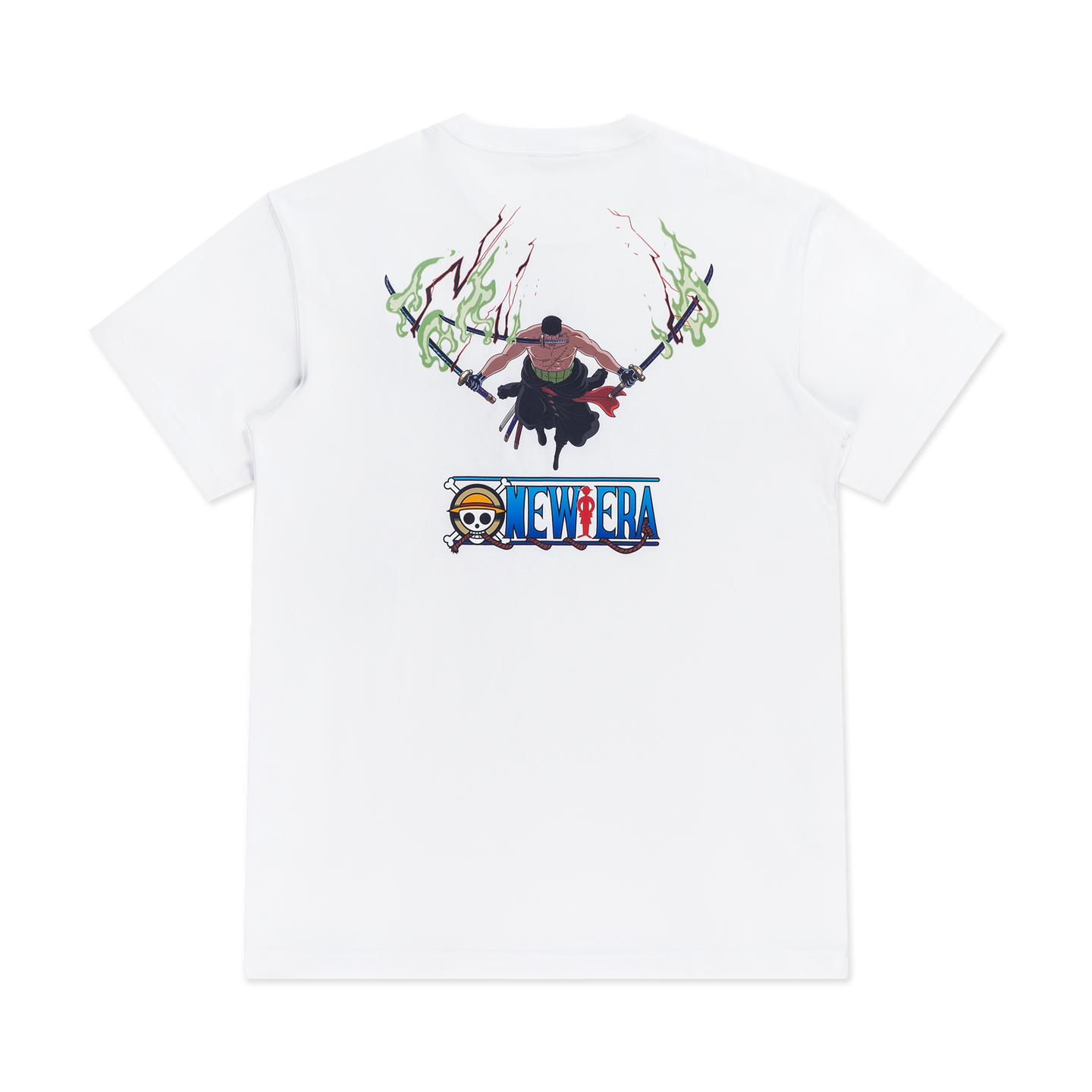 NEW ERA X ONE PIECE GEAR 5 ZORO WHITE SHORT SLEEVE T-SHIRT