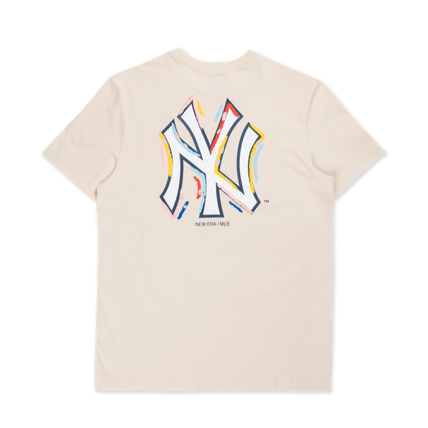 NEW YORK YANKEES TINT BRUSH LIGHT CREAM SHORT SLEEVE T-SHIRT