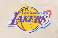LOS ANGELES LAKERS TINT BRUSH LIGHT CREAM SHORT SLEEVE T-SHIRT