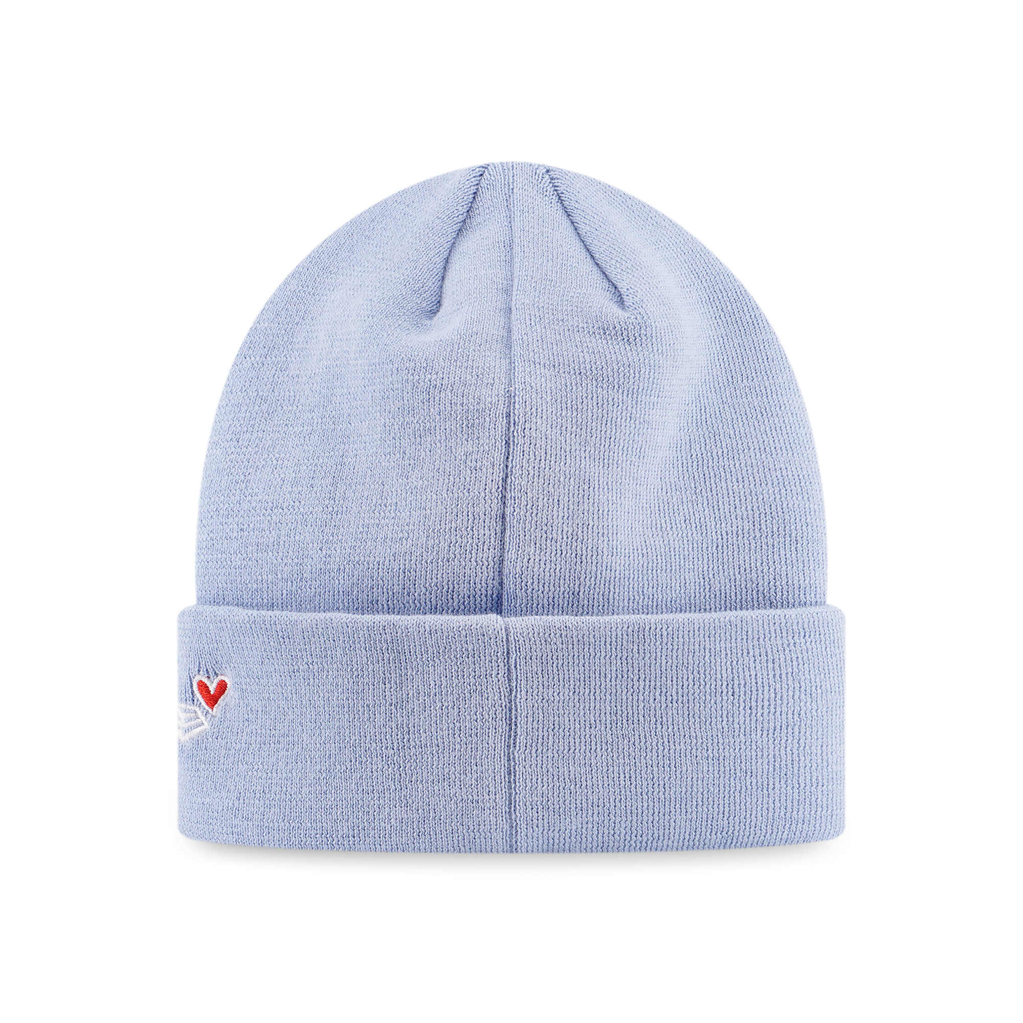 Basic Cuff Beanie Heart Grizzly Blue