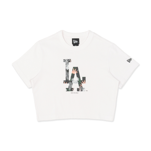 Women's Crop Tee Floral Los Angeles Dodgers