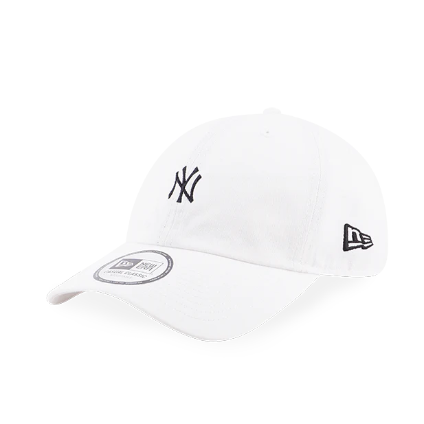 NEW YORK YANKEES ESSENTIAL MINI LOGO WHITE CASUAL CLASSIC CAP
