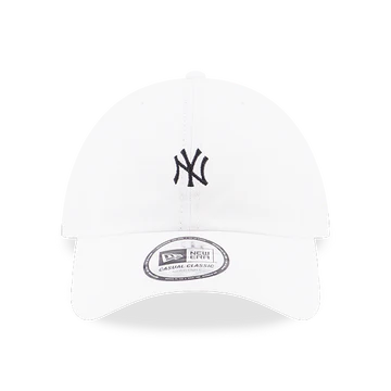 NEW YORK YANKEES ESSENTIAL MINI LOGO WHITE CASUAL CLASSIC CAP