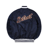 Detroit Tigers X Alpha Industries Blue Reversible Bomber Jacket