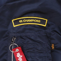 Detroit Tigers X Alpha Industries Blue Reversible Bomber Jacket