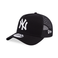 New York Yankees White 9Forty A-Frame Trucker Black