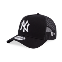 New York Yankees White 9Forty A-Frame Trucker Black