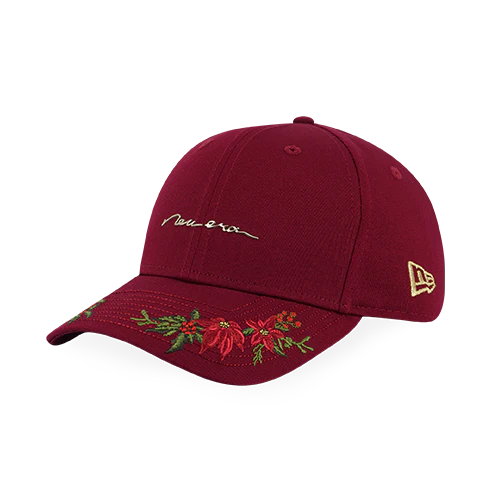 NEW ERA CHRISTMAS FLORAL CARDINAL 9FORTY CAP