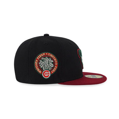 59FIFTY PACK - FESTIVAL CHICAGO CUBS COOPERSTOWN CARDINAL VISOR BLACK 59FIFTY CAP
