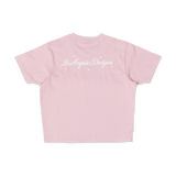 LOS ANGELES DODGERS MINI FLORAL PINK ROUGE WOMEN CROP TEE