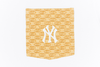 NEW YORK YANKEES MLB WASH CHECKER WHITE POCKET SHORT SLEEVE T-SHIRT