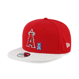 LOS ANGELES ANGELS BEAR WHITE VISOR SCARLET KIDS 9FIFTY CAP