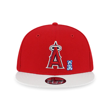 LOS ANGELES ANGELS BEAR WHITE VISOR SCARLET KIDS 9FIFTY CAP