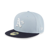 59FIFTY PACKS - SUMMER ICE OAKLAND ATHLETICS COOPERSTOWN NAVY VISOR SOFT BLUE 59FIFTY CAP