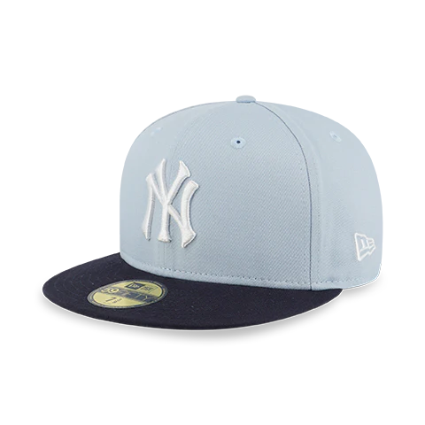59FIFTY PACKS - SUMMER ICE NEW YORK YANKEES COOPERSTOWN NAVY VISOR SOFT BLUE 59FIFTY CAP