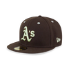59FIFTY PACK - EASTER OAKLAND ATHLETICS COOPERSTOWN SOFT GREEN UNDERVISOR WALNUT 59FIFTY CAP