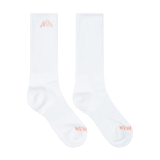 NEW ERA MOUNTAIN LOGO 2 PACK BLACK AND WHITE SOCKS