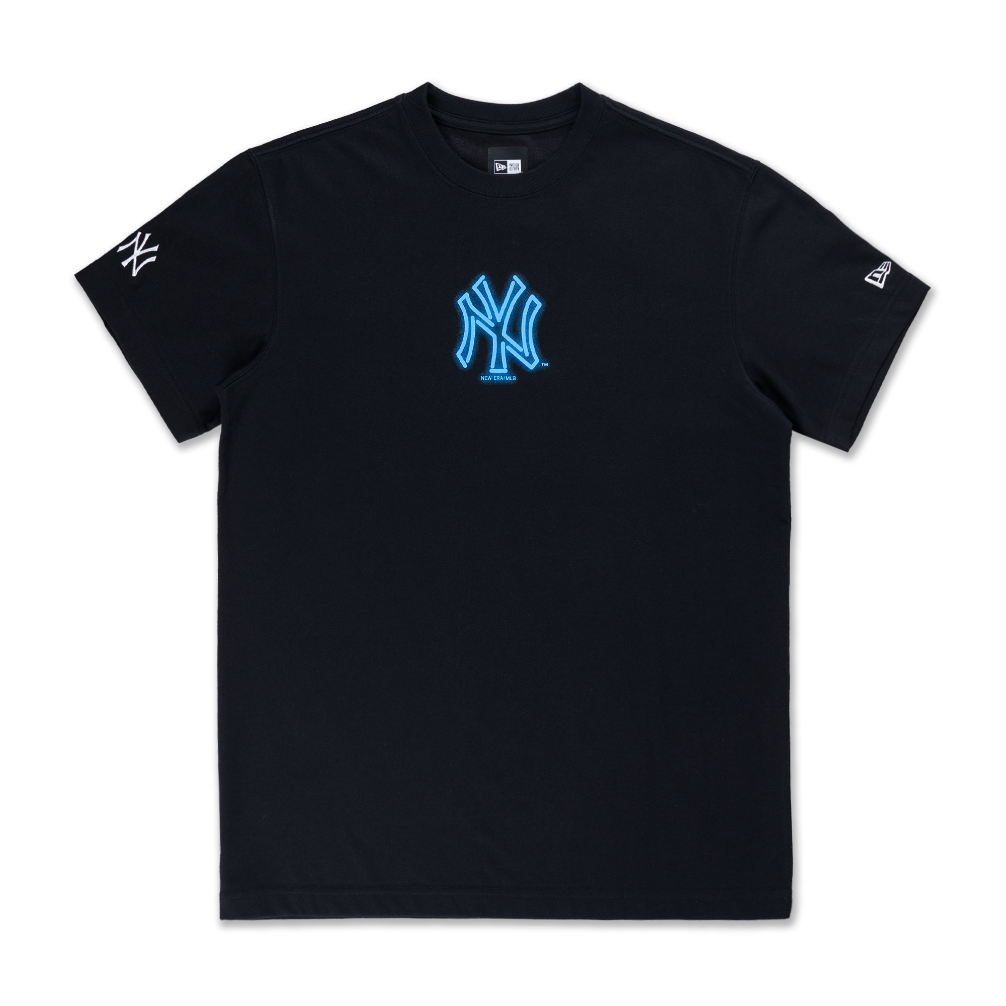 NEW YORK YANKEES PARTY VIBE - SUMMER NEON BLACK REGULAR SHORT SLEEVE T-SHIRT